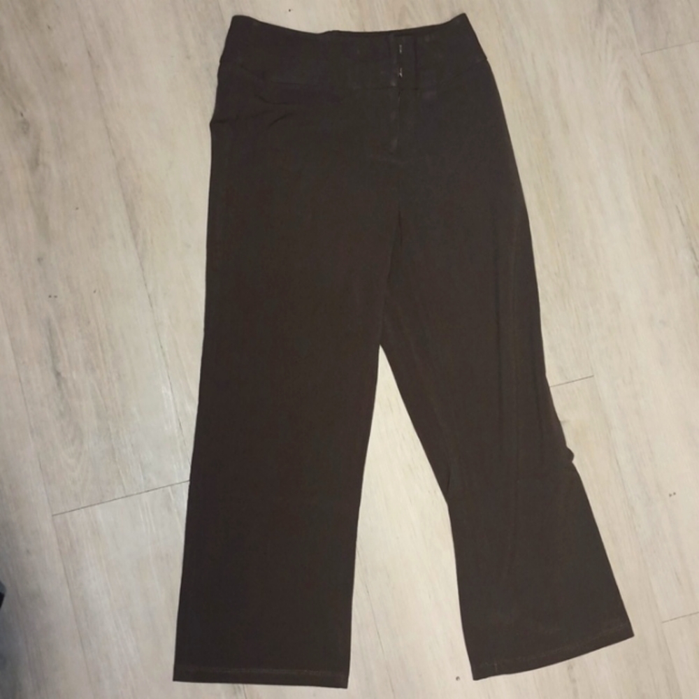 Women's Style & Co Stretch Pantsuit Slacks. BROWN size 2ps